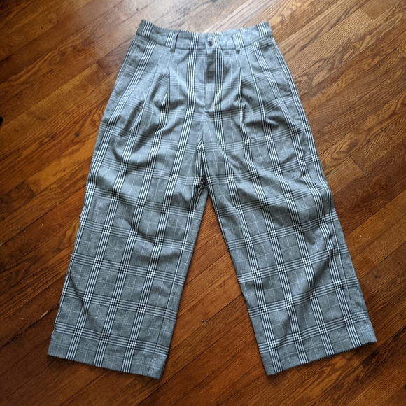 Madewell Pants - Madewell Glen Plaid Wide Leg Pants